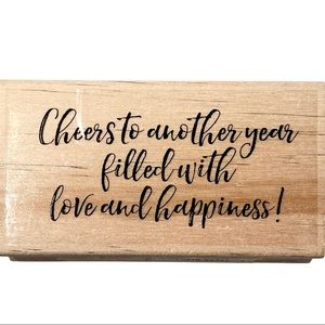 Recollections Stamp 4.25” Cheers Love happiness